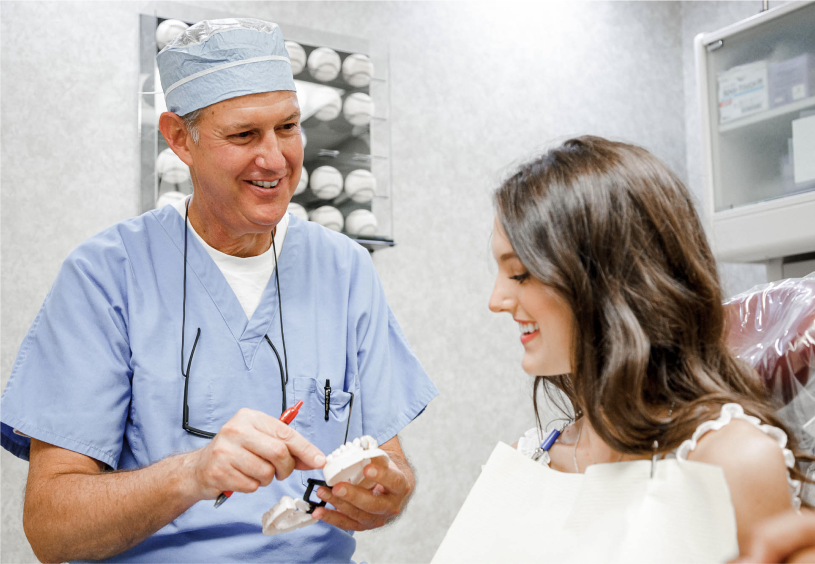 dentist speaking to a patient