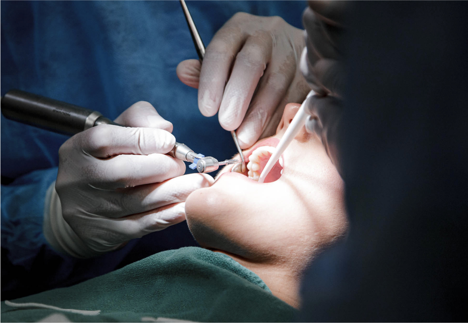 patient having a periodontal procedure done